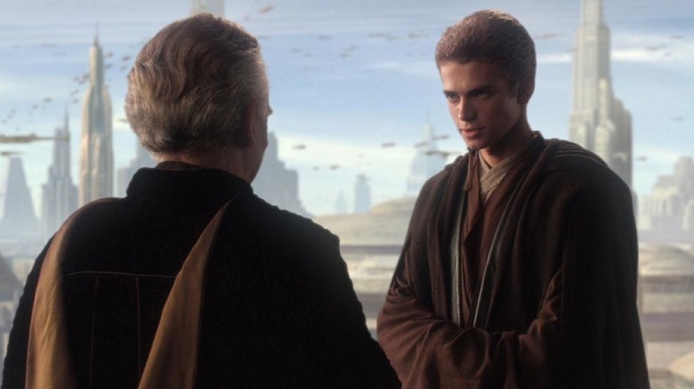 Anakin Skywalker speaking to Senator Palpatine