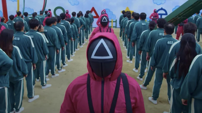 Squid Game guards and contestants