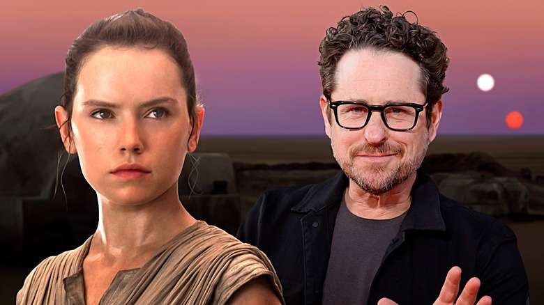 Daisy Ridley and JJ Abrams Tatooine 