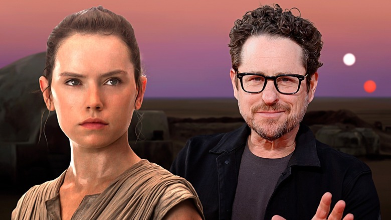 Daisy Ridley and JJ Abrams Tatooine