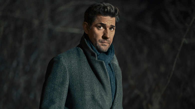 Jack Ryan wearing a coat