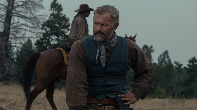 James Badge Dale as John Dutton Sr. looking concerned