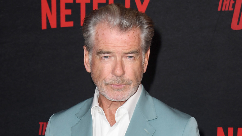 Pierce Brosnan posing