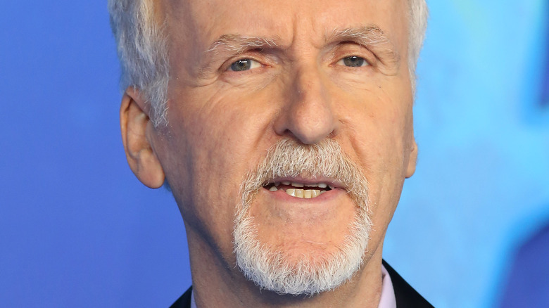 James Cameron looking serious