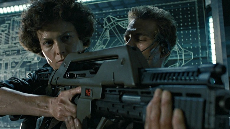 Ellen Ripley and Corporal Dwayne Hicks in Aliens