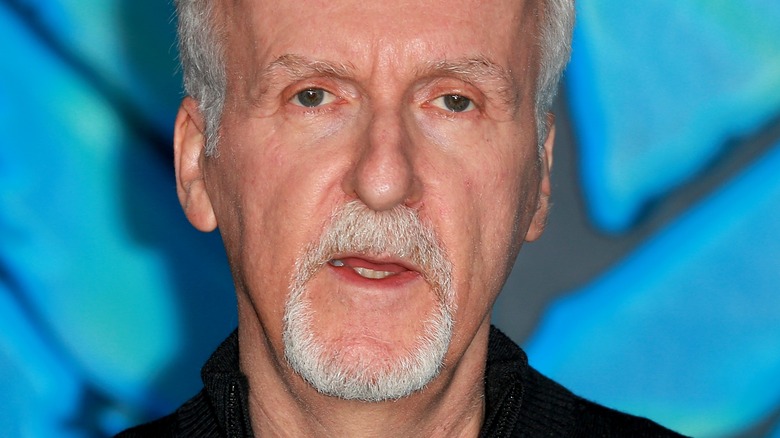 James Cameron slightly open mouth