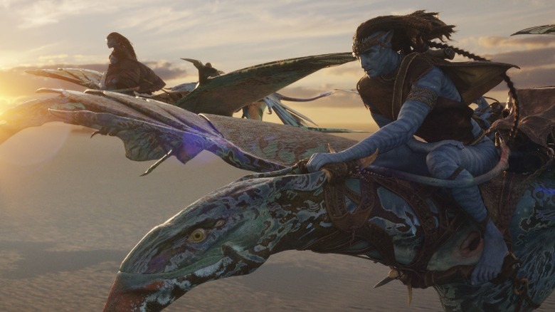 Jake and Neytiri flying