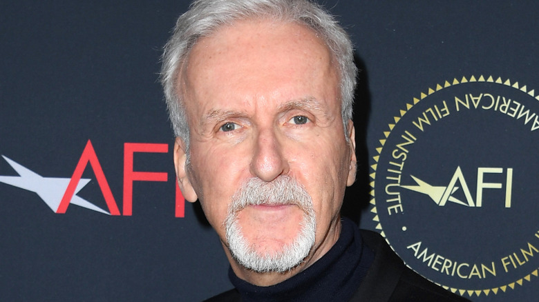 James Cameron posing
