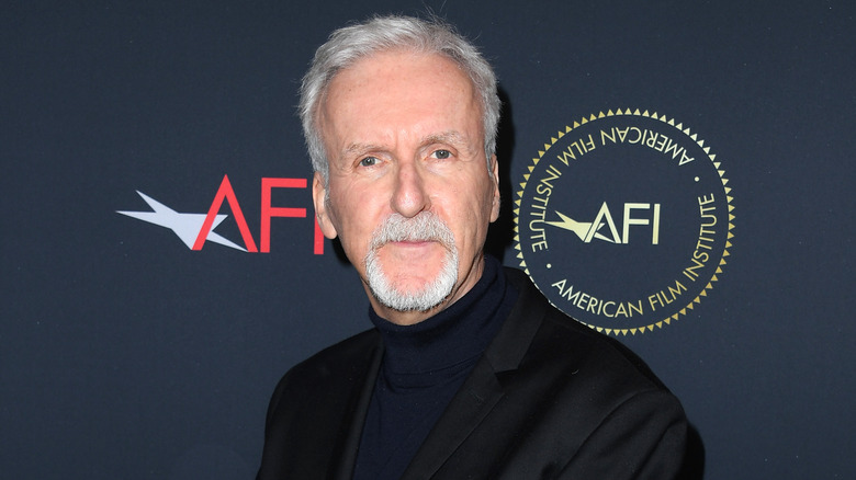 James Cameron posing