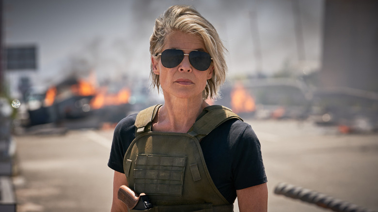 Sarah Connor stares