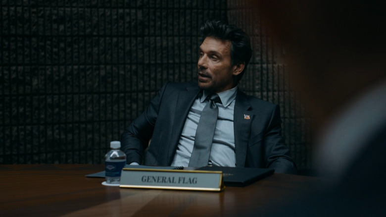 General Flag sitting in on a Pentagon meeting with Lex Luthor