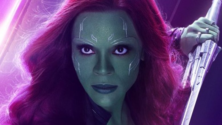 Zoe Saldana Gamora Avengers: Infinity War poster