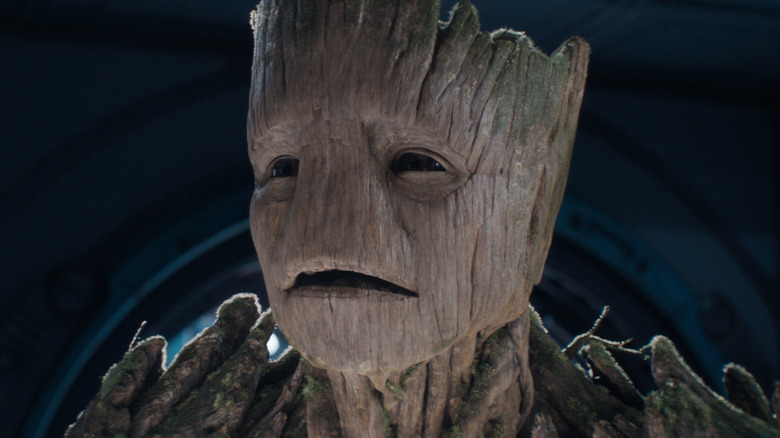 Groot looking sad