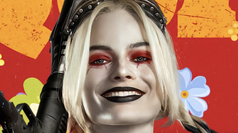 Margot Robbie as Harley Quinn smiling