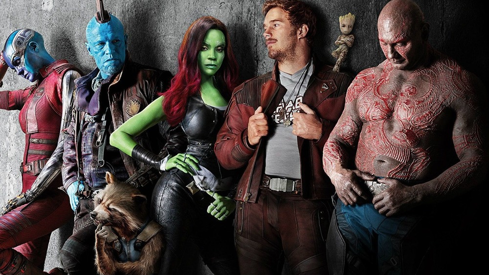 The cast of Guardians of the Galaxy in poster art for Vol. 2