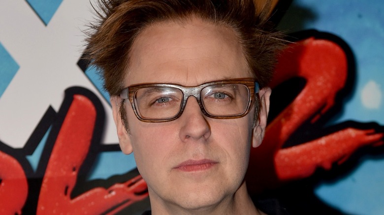 James Gunn looking at camera