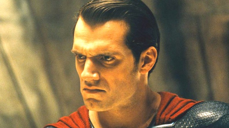 Henry Cavill as Superman looking angry