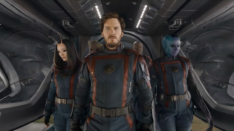 The Guardians of the Galaxy standing together