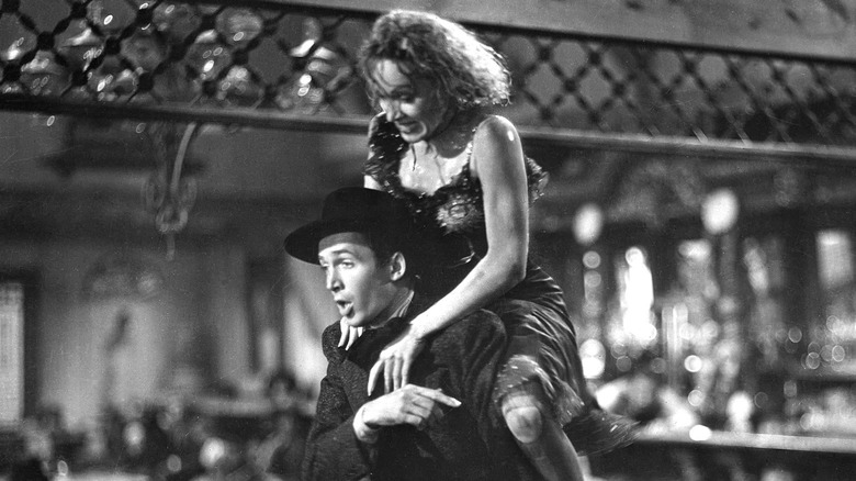 Tom Destry Jr. getting into some shenanigans in "Destry Rides Again" (1939)
