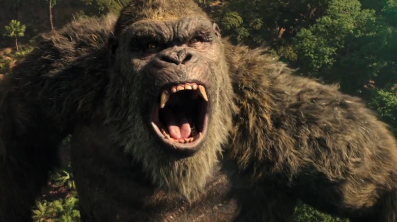 Kong roaring