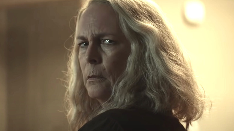 Jamie Lee Curtis as Laurie Strode staring Halloween Kills