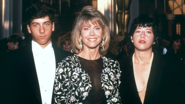 Jane Fonda with Vanessa Vadim and Troy Garity in the '90s