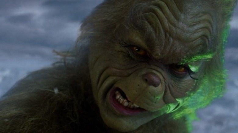 The Grinch snarling