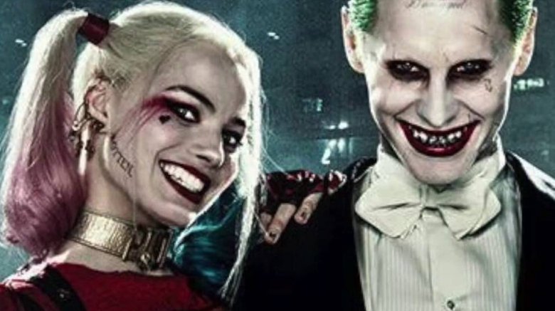 Margot Robbie as Harley Quinn and Jared Leto as the Joker