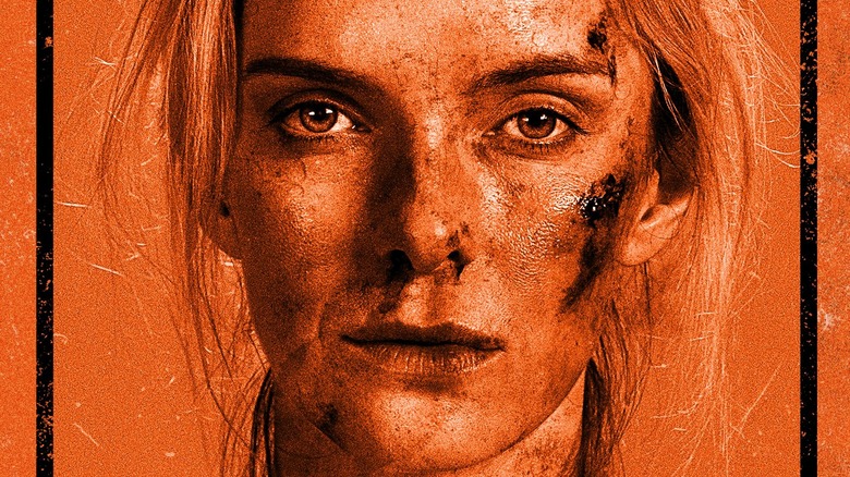 The Hunt bloody face Betty Gilpin