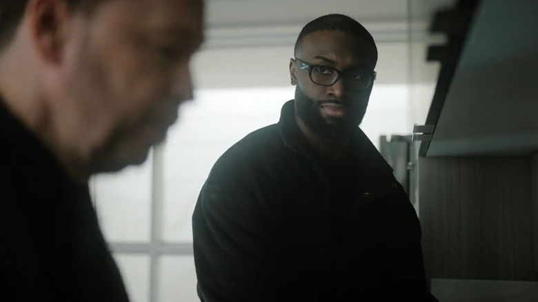 Jaylen Brown talks to Danny Reagan in "Boston Blue" (2026-)