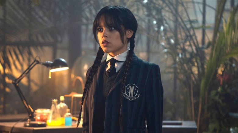 Wednesday Addams looking surprised