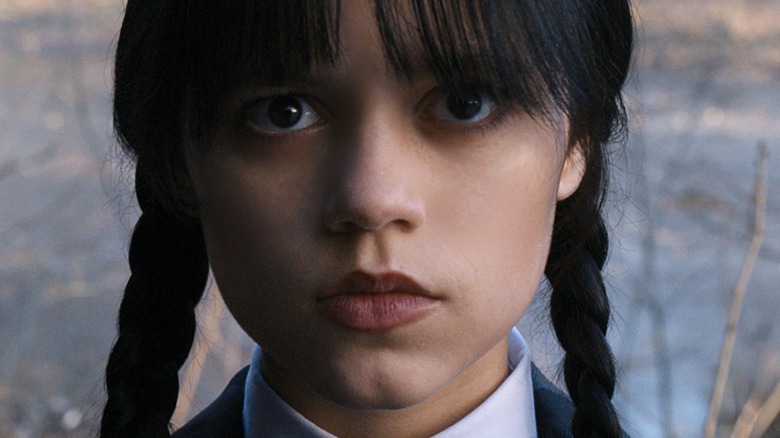 Wednesday Addams staring forward