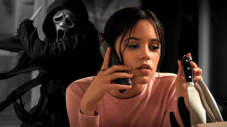 Ghostface Jenna Ortega composite image