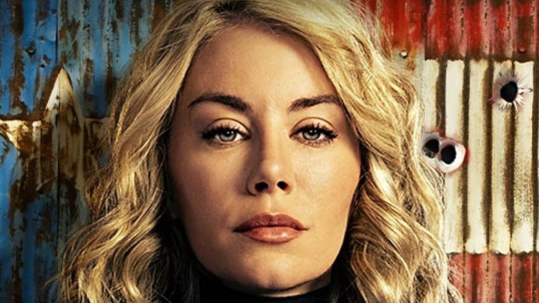 Jennifer Holland on a poster for "Peacemaker"