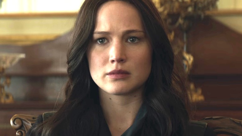 Katniss frowning