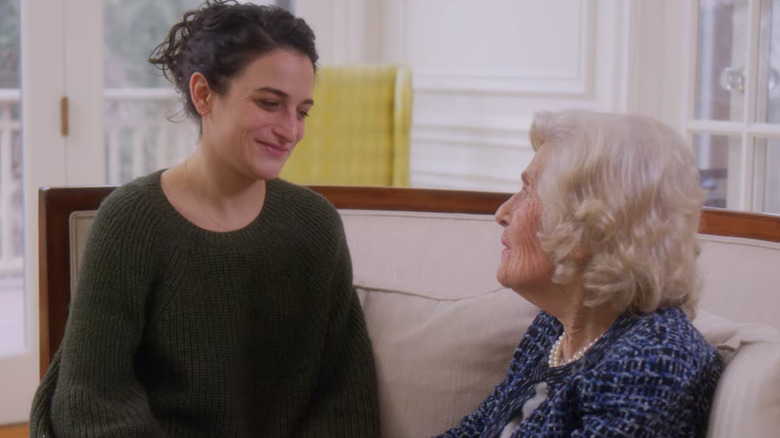 Jenny Slate smiling at her grandma
