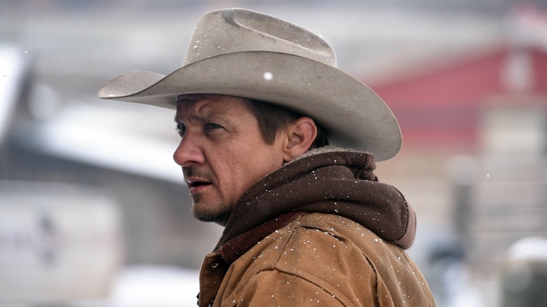 Cory Lambert walks in the snow in Wind River (2017)