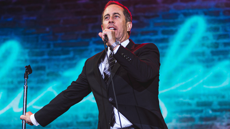 Jerry Seinfeld performing stand-up comedy
