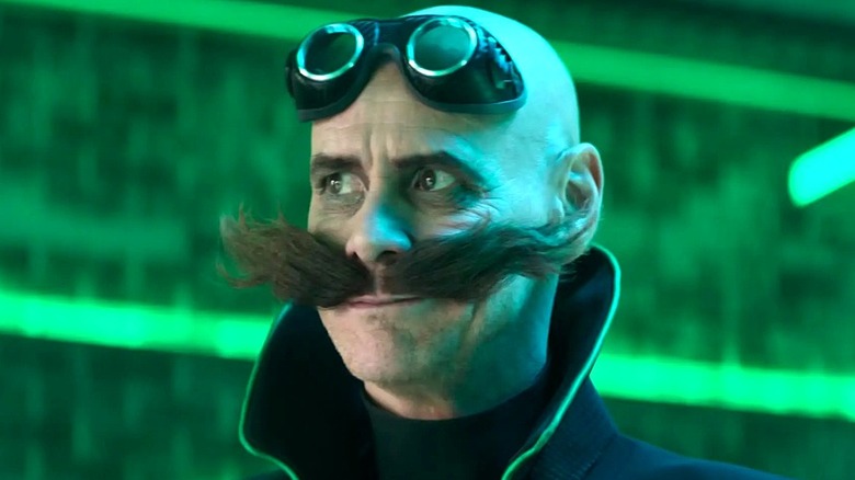 Dr. Robotnik looking to the side smirking in 