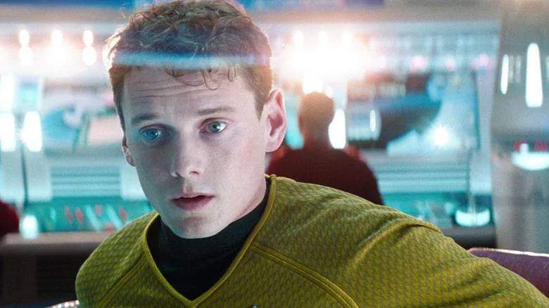 Chekov looks wide-eyed at the bridge in Star Trek Into Darkness (2013)