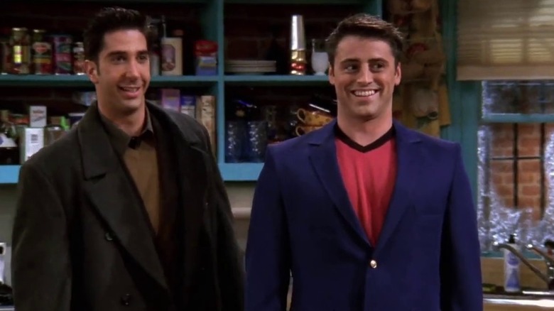 Joey Tribbiani and Ross Geller smiling