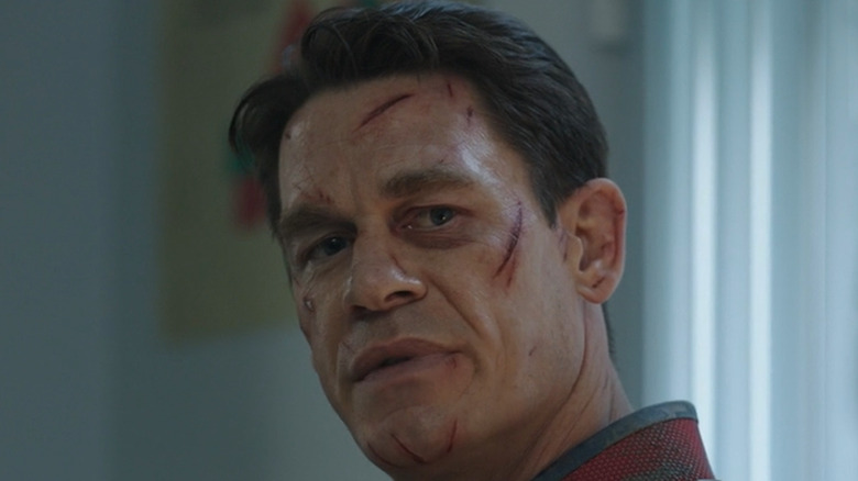 John Cena Peacemaker cuts on face