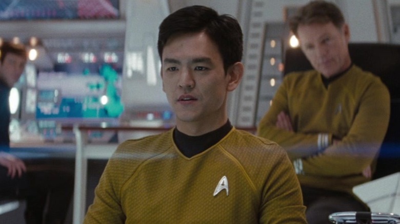 Sulu on the bridge in Star Trek