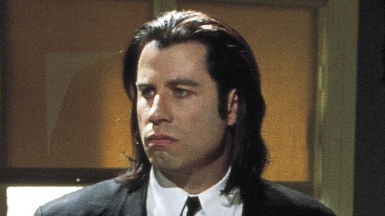 Travolta with Samuel L. Jackson in "Pulp Fiction"