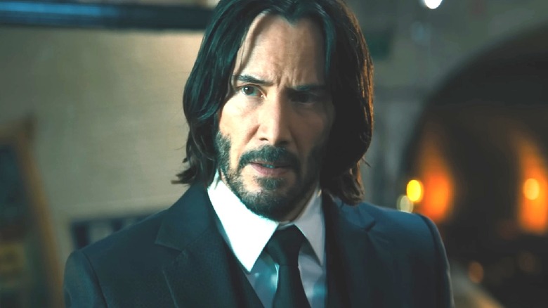 John Wick frowning