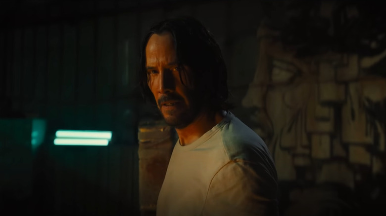John Wick training in a t-shirt