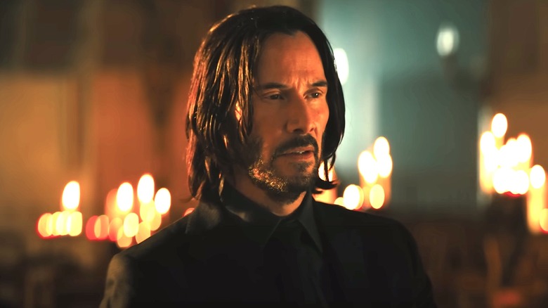 John Wick wearing black