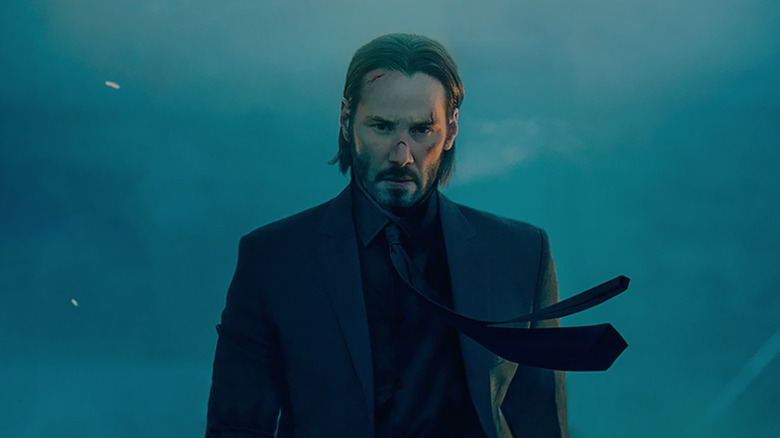 John Wick walking blue