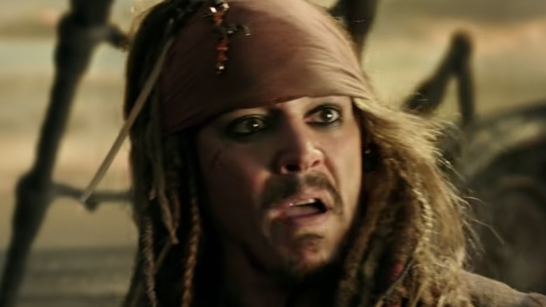 Jack Sparrow grimmacing