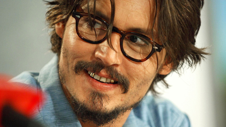 Johnny Depp grinning